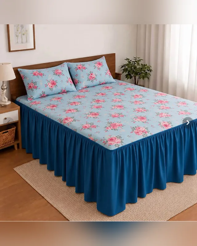Colcha com Babado Estampada