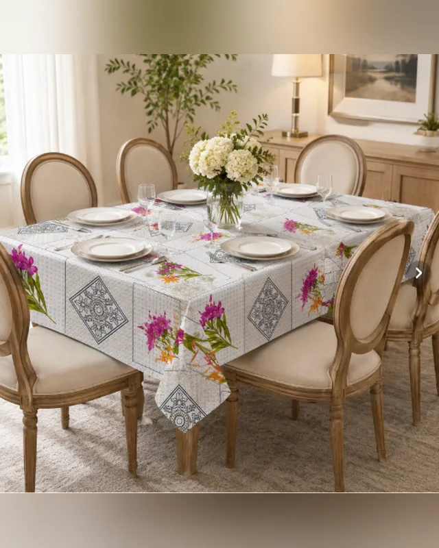 Toalha de Mesa Plástico 6 Cadeiras